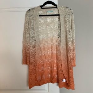 Maurice's XL Cardigan beige and orange